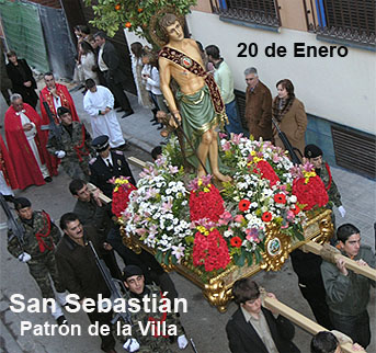 Patrón de Madridejos, cuya festividad se remonta a los siglos medievales cuando el pueblo se encomendaba al Santo para defenderse de las pestes...