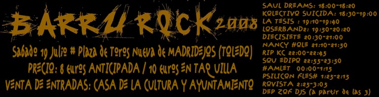 BARRU ROCK 2008 MADRIDEJOS - álbum de fotos